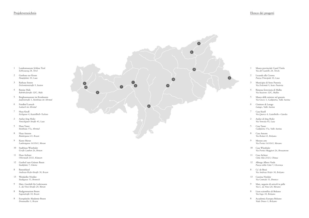 Overview Locations: Build on built