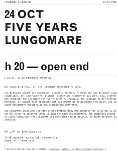Einladung: 5 years Lungomare (Deutsch)
