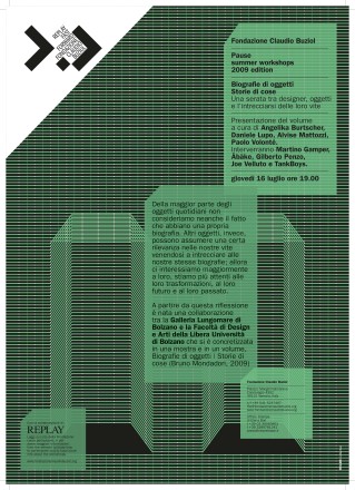 Invitation card: Storie di cose, Fondazione Claudio Buziol (front)