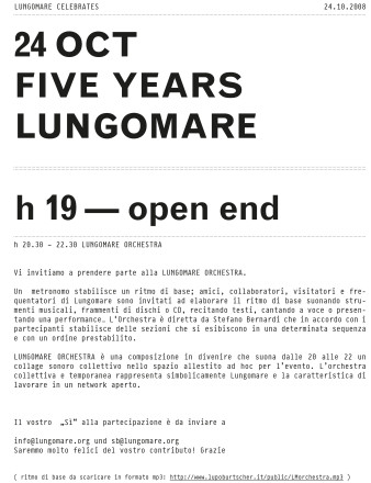 Invito: 5 anni Lungomare