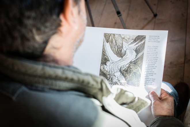 Seeding Stories - A living Archive, hosted by SamenFest, Sockerhof, Mals-Malles, Vinschgau Val Venosta, February 23 2019. School of Verticality is a project by Sophie Krier, courtesy Lungomare. Graphic design Inedition. Photo Jörg Oschmann