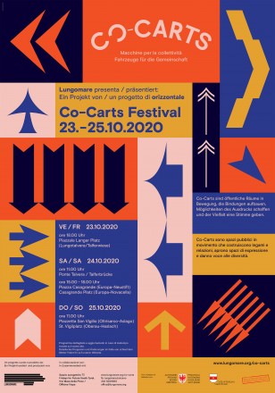 Co-Carts Poster, graphic design Andreas Trenker, project by orizzontale, cureted by Lungomare